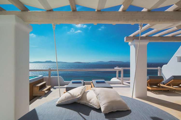 Mykonos Grand Hotel & Resort terrace view