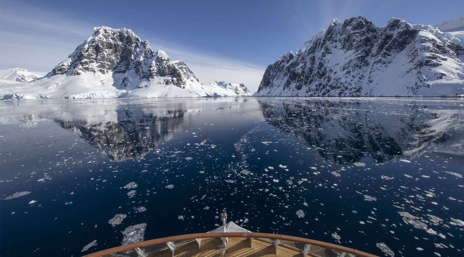 Aurora Expeditions cruising through Antarctica